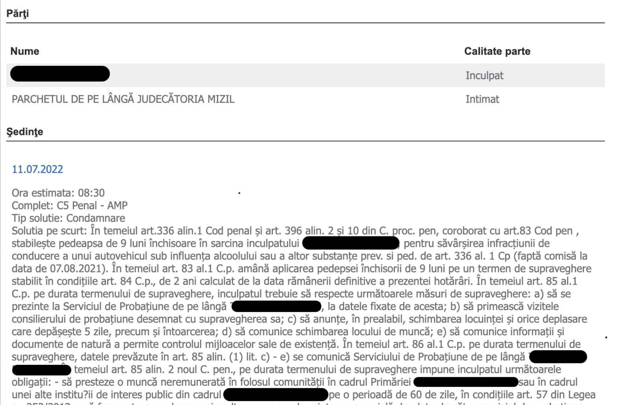 Conducerea unui vehicul sub influenta alcoolului sau a altor substante