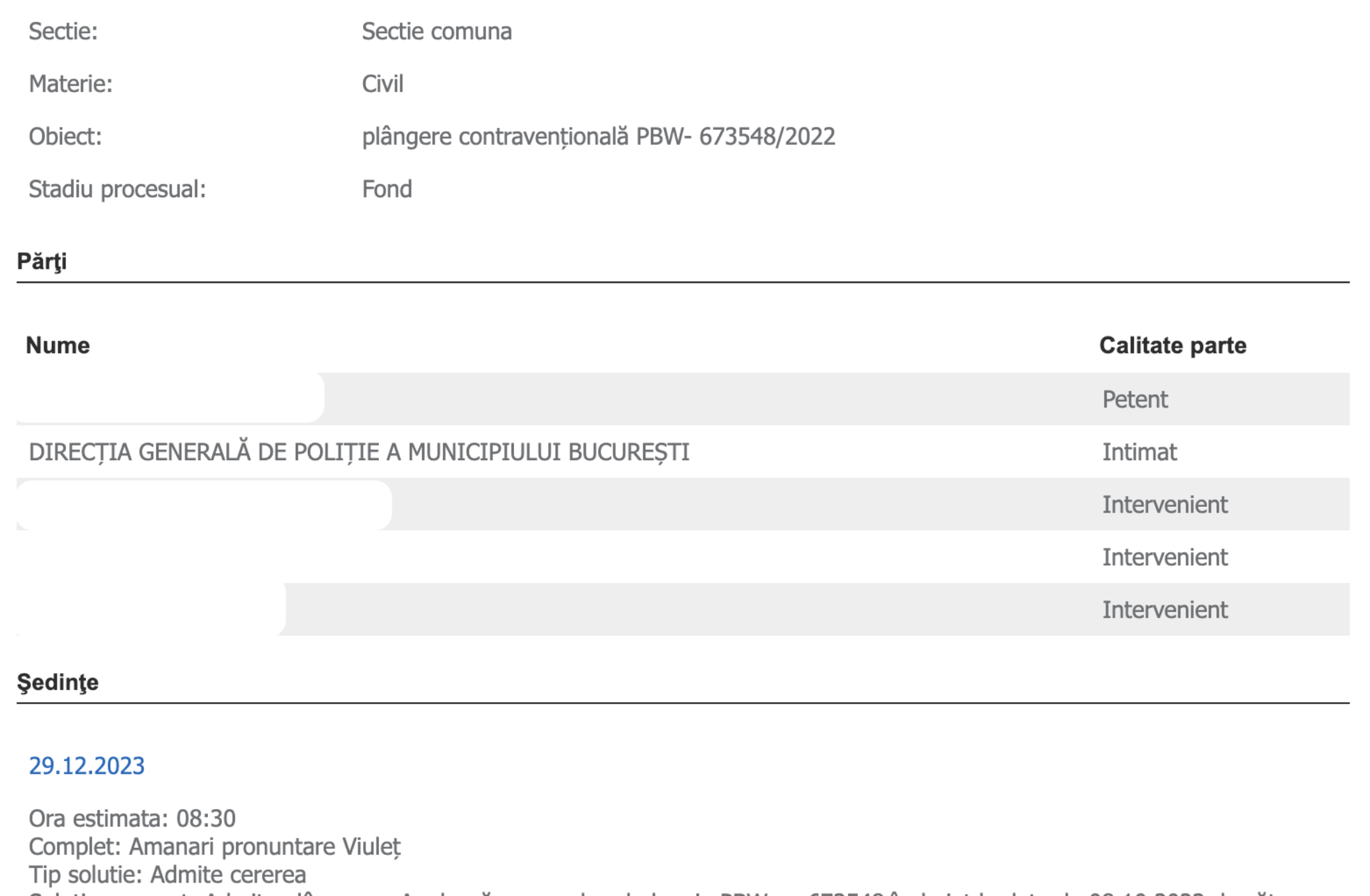 Accident rutier. Solutie favorabila. Anulare proces-verbal de contraventie